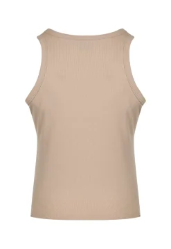 BLU0101-BEI Women's Skeleton Basic Blouse
