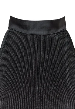 BLU0093-NEG Women's Pleated Blouse