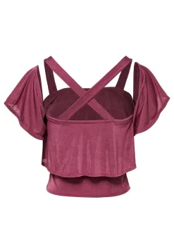 BLU0091-ROS Casual Women's Blouse With Washers