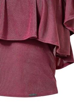 BLU0091-ROS Casual Women's Blouse With Washers