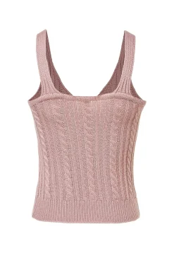 BLU0087-ROS Women's Woven Blouse With Casual Straps