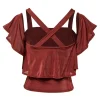 BLU0091-TER Casual Women's Blouse With Washers