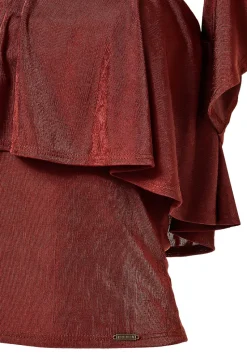 BLU0091-TER Casual Women's Blouse With Washers