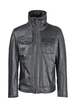 CHQ0099-AZU Men's Leather Jacket