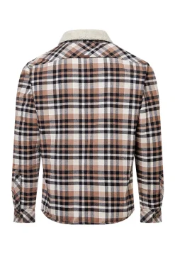 CHQ0094-CAF Casual Men's Plush Collar T-shirt