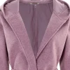 CHQ0088-RSA Women's Cloth Trench Jacket with Hood