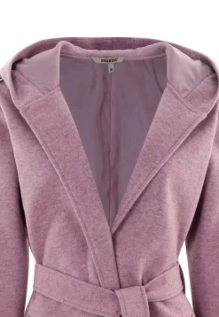CHQ0088-RSA Women's Cloth Trench Jacket with Hood