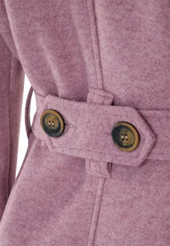 CHQ0088-RSA Women's Cloth Trench Jacket with Hood