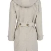 CHQ0088-TAU Women's Cloth Trench Jacket with Hood