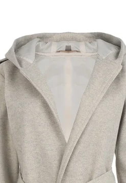 CHQ0088-TAU Women's Cloth Trench Jacket with Hood